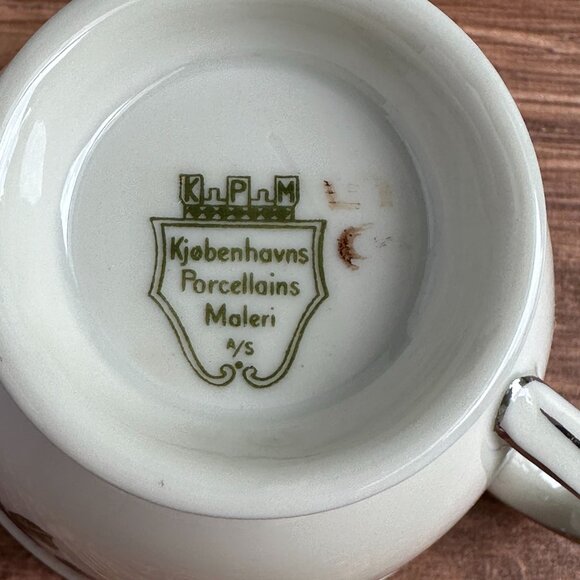 KPM Denmark Floral Espresso Cup & Saucer, Vintage - Picture 6 of 7